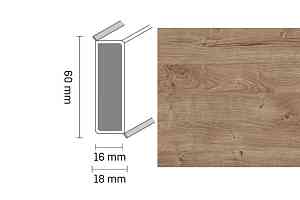 Плинтус Широкий плинтус Cubu flex life XL 60/19 Touch and style 2941 racine фото  | FLOORDEALER