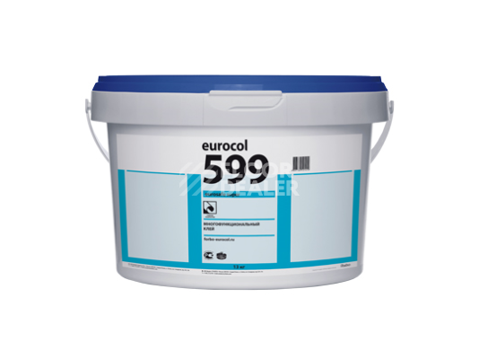 Сопутствующие материалы Воднодисперсионный клей EuroSafe Super 599 Водно-дисперсионный клей Forbo 599 EuroSafe Super 10 кг фото 1 | FLOORDEALER