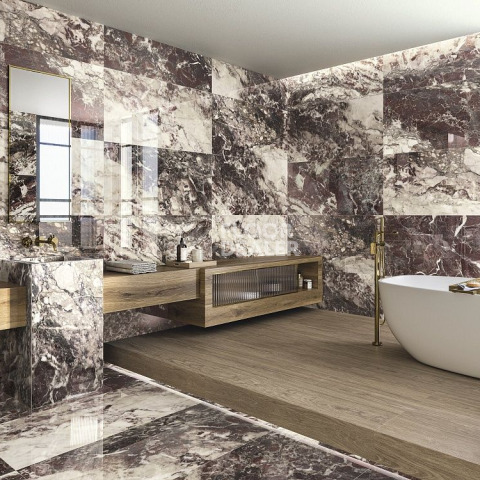 Breccia 120X278 Viola Pol Rect фото 3 | FLOORDEALER