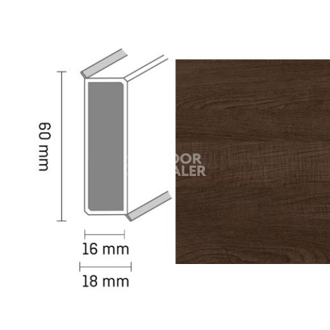 Плинтус Широкий плинтус Cubu flex life XL 60/19 Touch and style 2956 adalie фото 1 | FLOORDEALER