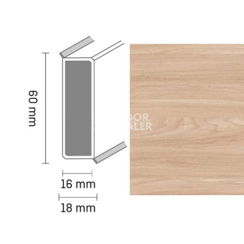 Плинтус Широкий плинтус Cubu flex life XL 60/19 Touch and style 2935 morissette фото 1 | FLOORDEALER