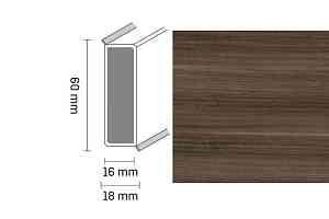 Плинтус Широкий плинтус Cubu flex life XL 60/19 Touch and style 2954 nitens фото  | FLOORDEALER