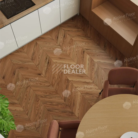 Alpine Floor Chevron Art 12мм LF109-11 Орех Монблан фото 2 | FLOORDEALER
