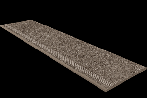 Керамогранит Gabbro Ступень 30x120x10 Ступень gb 03-30x120x10-Непол. (с насечками) фото  | FLOORDEALER