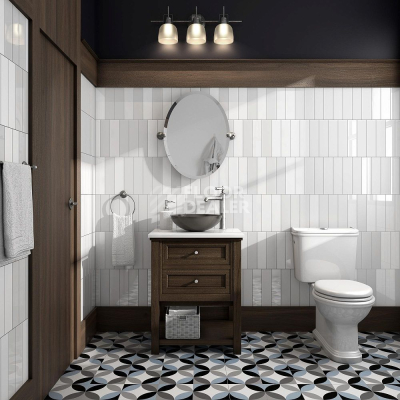 Керамогранит Flat Black Gloss 7.5X30 фото 2 | FLOORDEALER