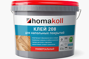 Сопутствующие материалы Homakoll 208 универсальный Homakoll 208 1.3 кг. Клей для напольных покрытий, универсальный фото  | FLOORDEALER