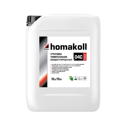 Сопутствующие материалы Homakoll 04 C Prof (концентрат) Универсальная грунтовка, концентрированная Homakoll 04 C Prof  10 кг. Универсальная грунтовка (концентрат) фото 1 | FLOORDEALER