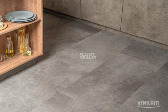 Кварцвиниловые полы Vinilam Ceramo Stone 2,5 мм 71610 Цемент Стальной фото 1 | FLOORDEALER