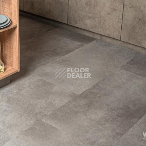Кварцвиниловые полы Vinilam Ceramo Stone 2,5 мм 71610 Цемент Стальной фото 1 | FLOORDEALER