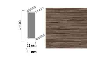 Плинтус Широкий плинтус Cubu flex life XL 60/19 Touch and style 2952 tindari фото  | FLOORDEALER