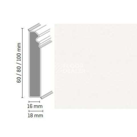 Плинтус Плинтус Dollken Cubu Flex life Hamburg Style 80 1013 (5012) - white фото 1 | FLOORDEALER