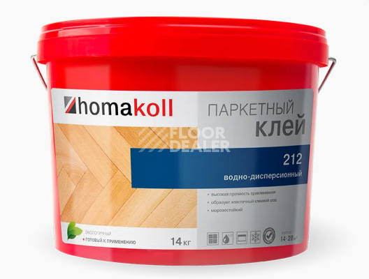 Сопутствующие материалы Homakoll 212 для штучного паркета Homakoll 212 14 кг. Клей для штучного паркета, водно-дисперсионный фото 1 | FLOORDEALER