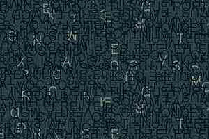 Ковровая плитка Ege Highline Contrast Lettering Blue rfm 52956453 фото  | FLOORDEALER