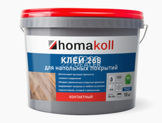 Сопутствующие материалы Homakoll 268 для напольных покрытий Homakoll 268 3 кг. Клей для напольных покрытий, контактный фото 1 | FLOORDEALER
